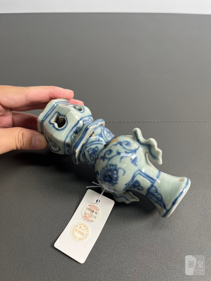 元  青花花卉纹双耳小尊 - 图7